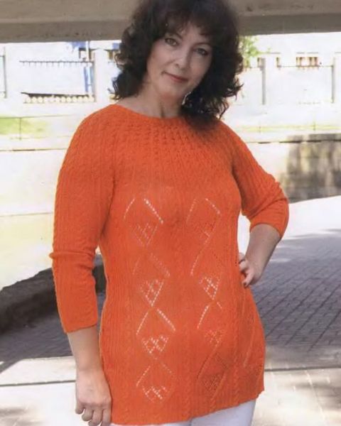 Пуловер с круглой кокеткой