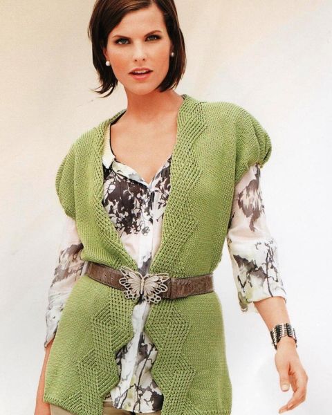 Жилет с зигзагообразным узором