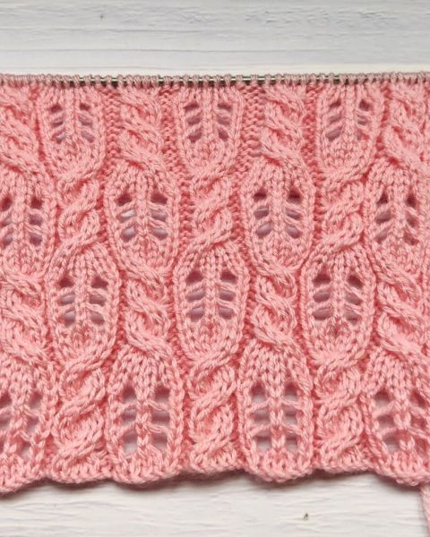 Узор с ажурными косами