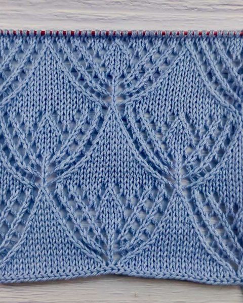 Ажурный узор спицами