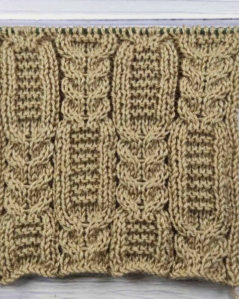 Узор с Косами спицами